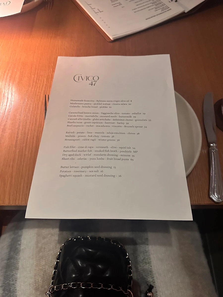 Menu, Civico 47