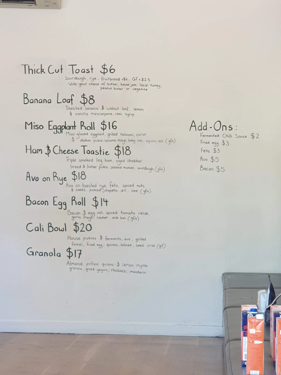 Menu, Calibrate Coffee - Roseville Specialty Coffee