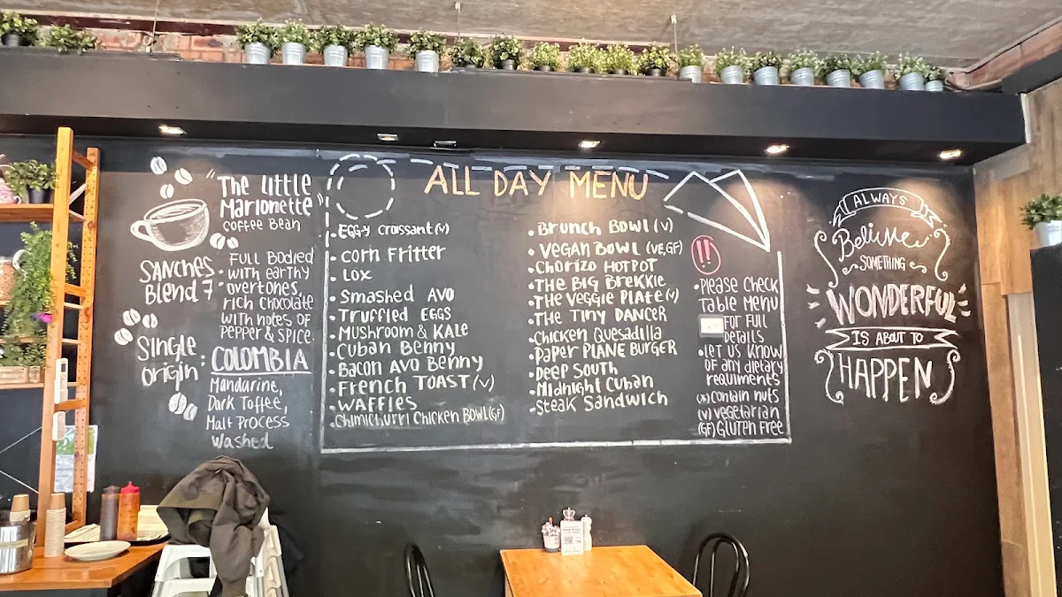 Menu, Paper Plane Cafe Parramatta