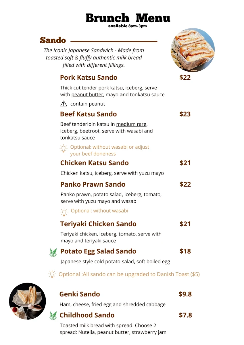 Menu, Hikari Japanese Kitchen & Cafe