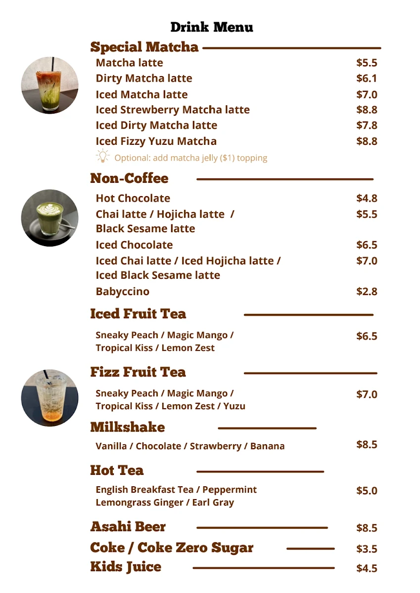 Menu, Hikari Japanese Kitchen & Cafe