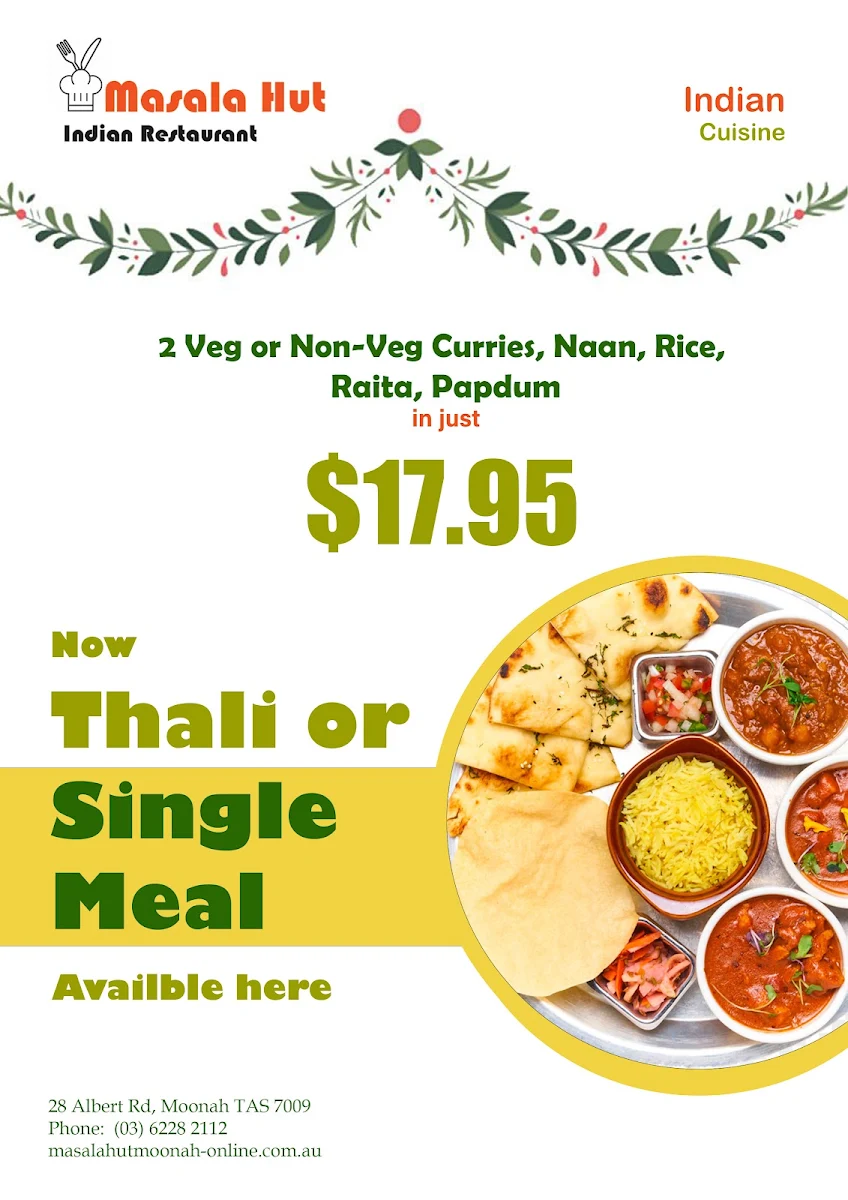 Menu, Masala Hut