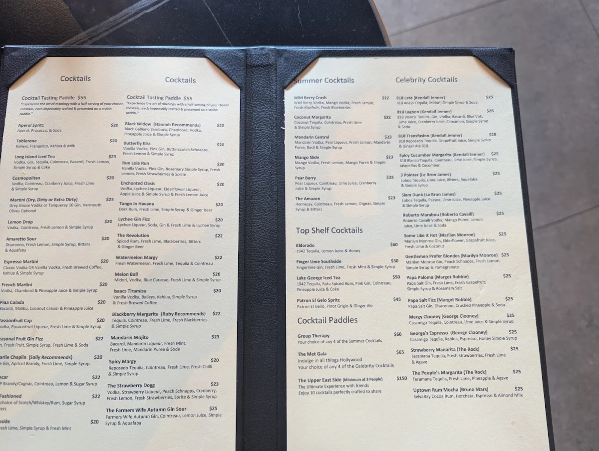 Menu, Meantime The Entrance