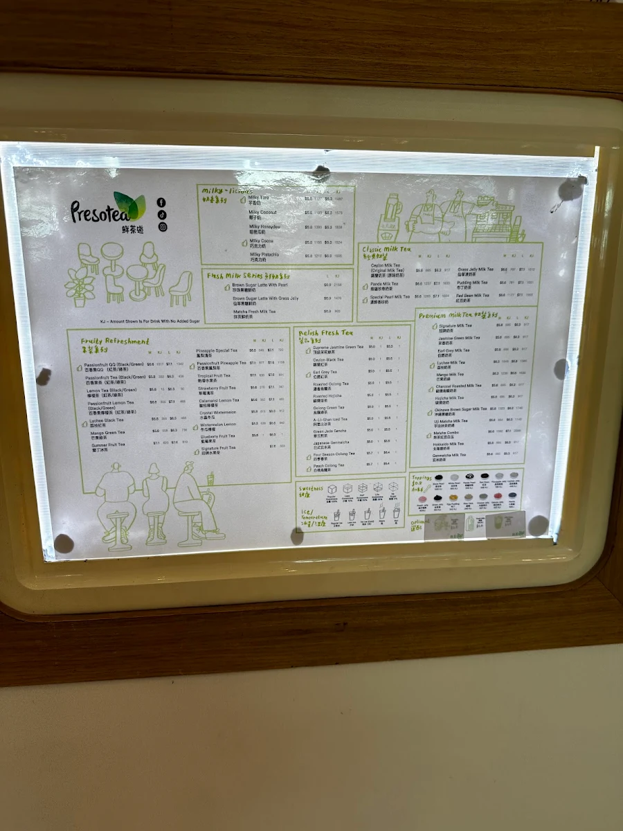 Menu, Presotea