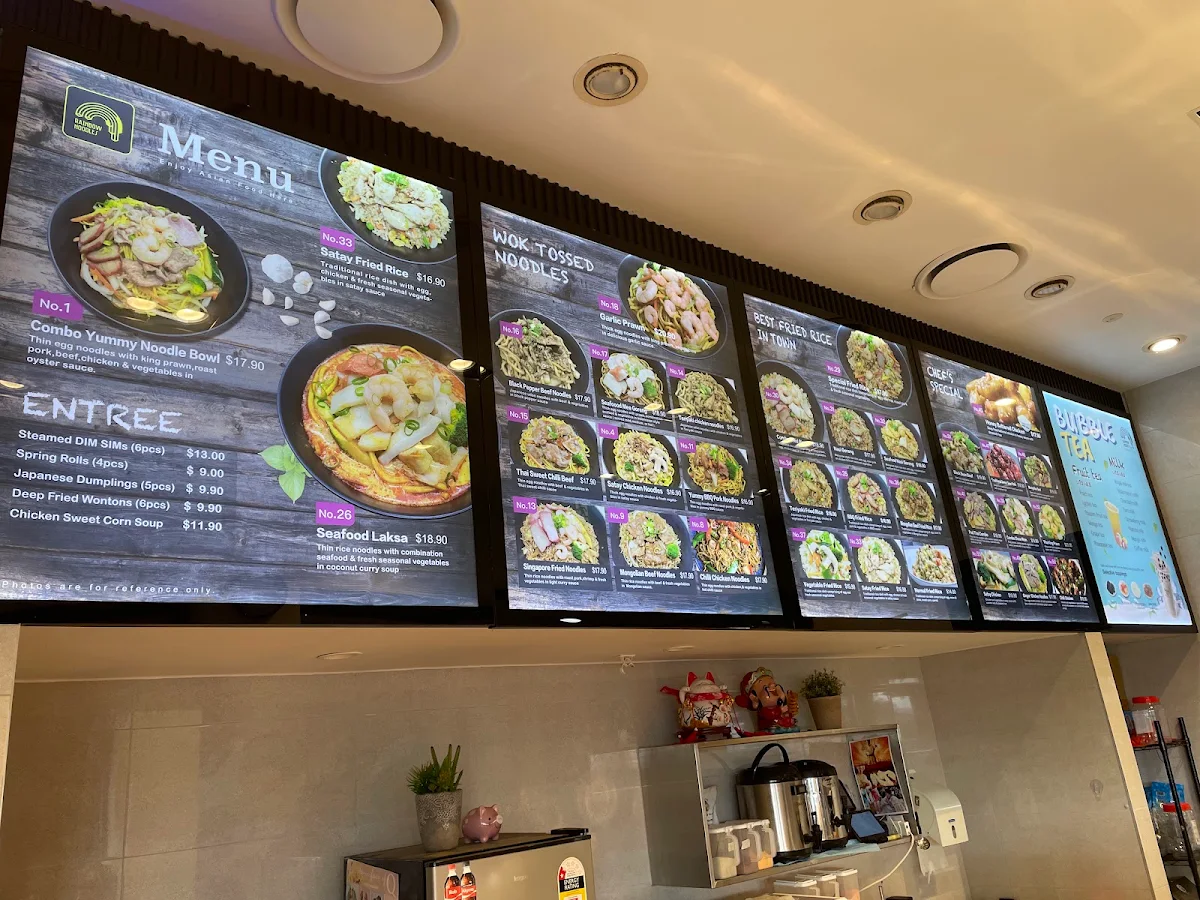 Menu, Rainbow Noodles & Bubble Tea -Nerang