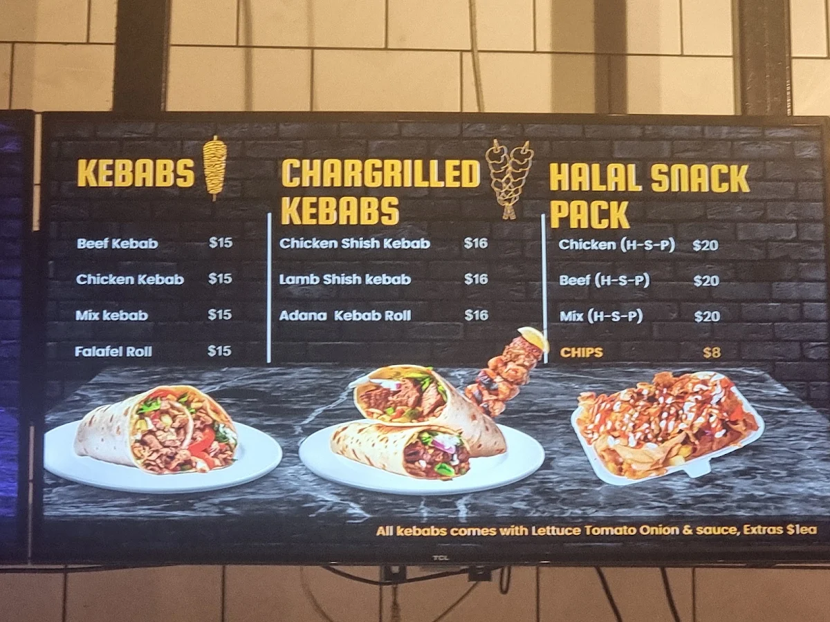 Menu, Agha Grill & kebab