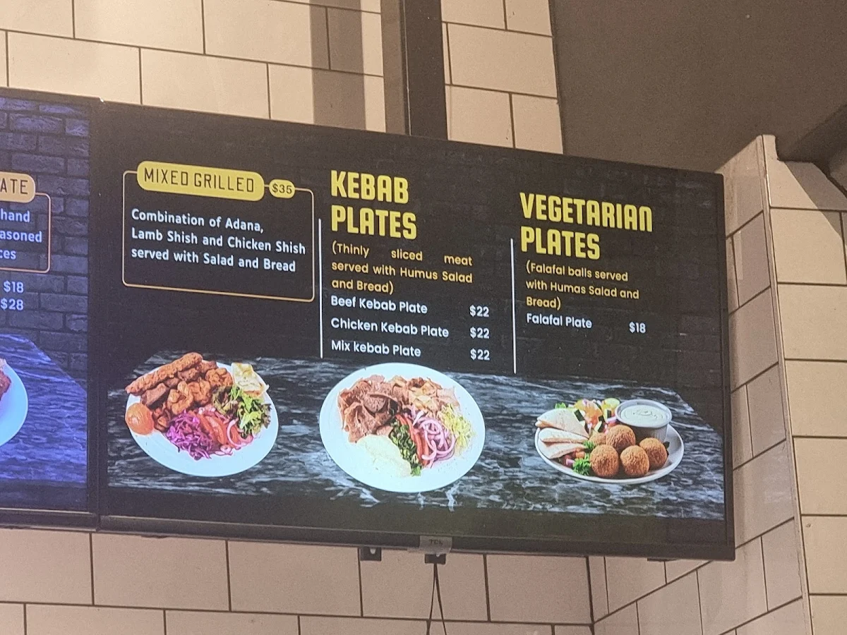 Menu, Agha Grill & kebab