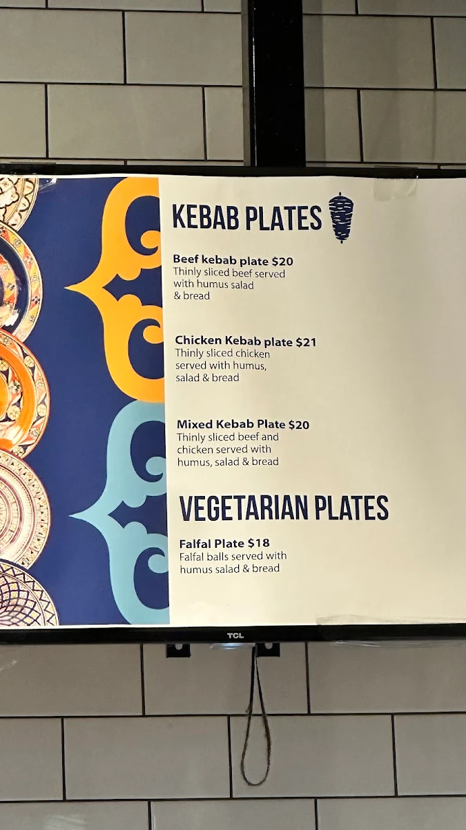 Menu, Agha Grill & kebab