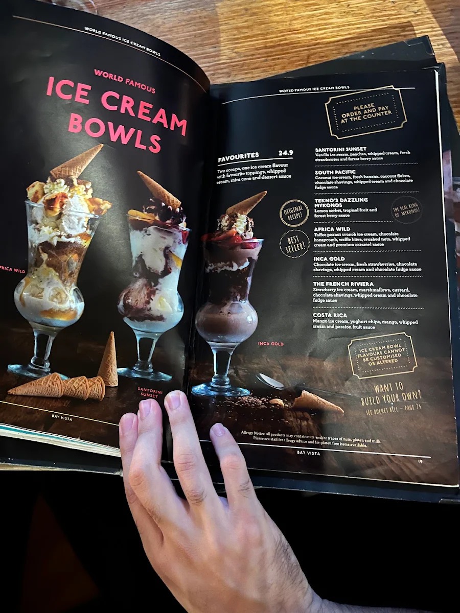 Menu, Bay Vista Parramatta