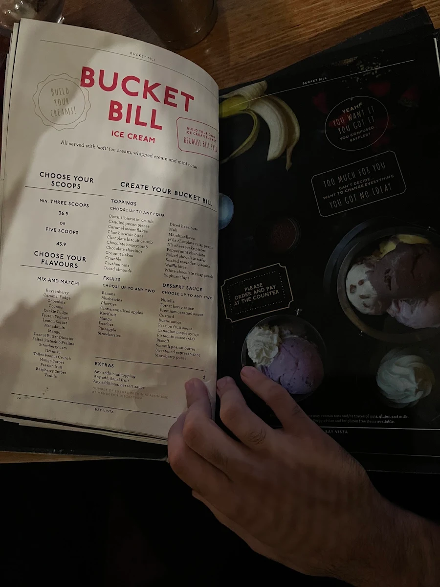 Menu, Bay Vista Parramatta