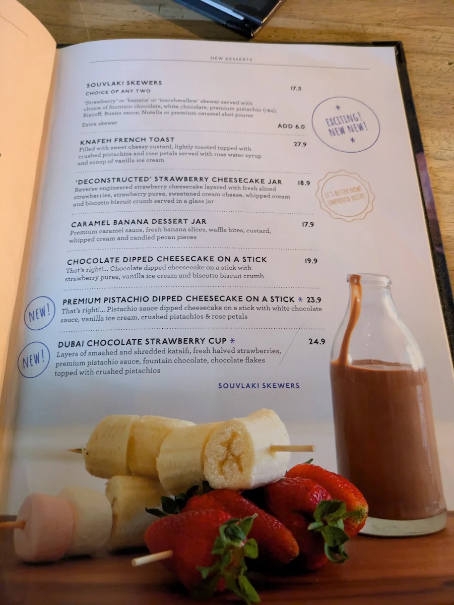 Menu, Bay Vista Parramatta