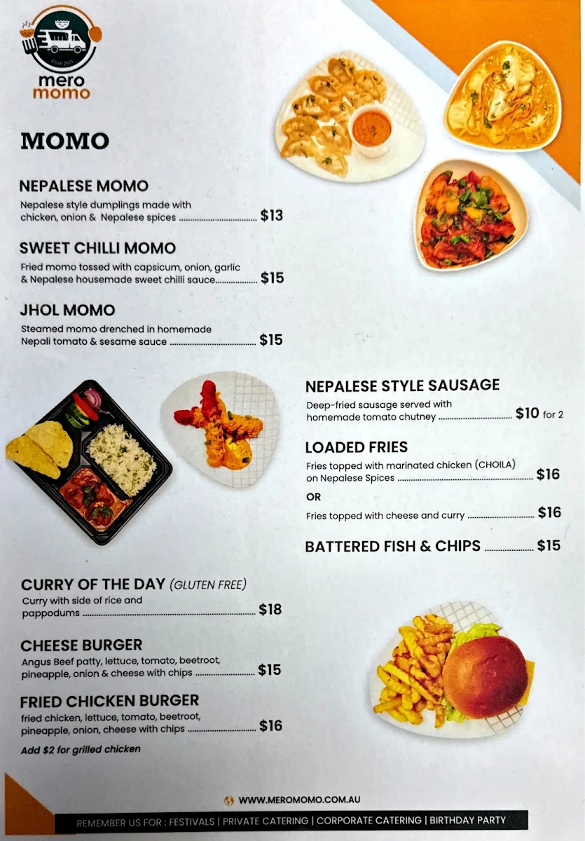 Menu, Mero MOMO