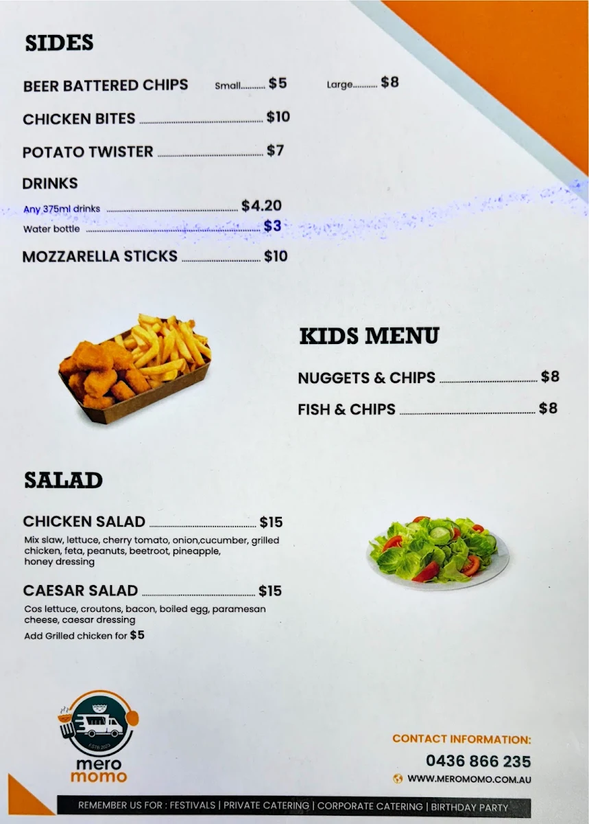 Menu, Mero MOMO