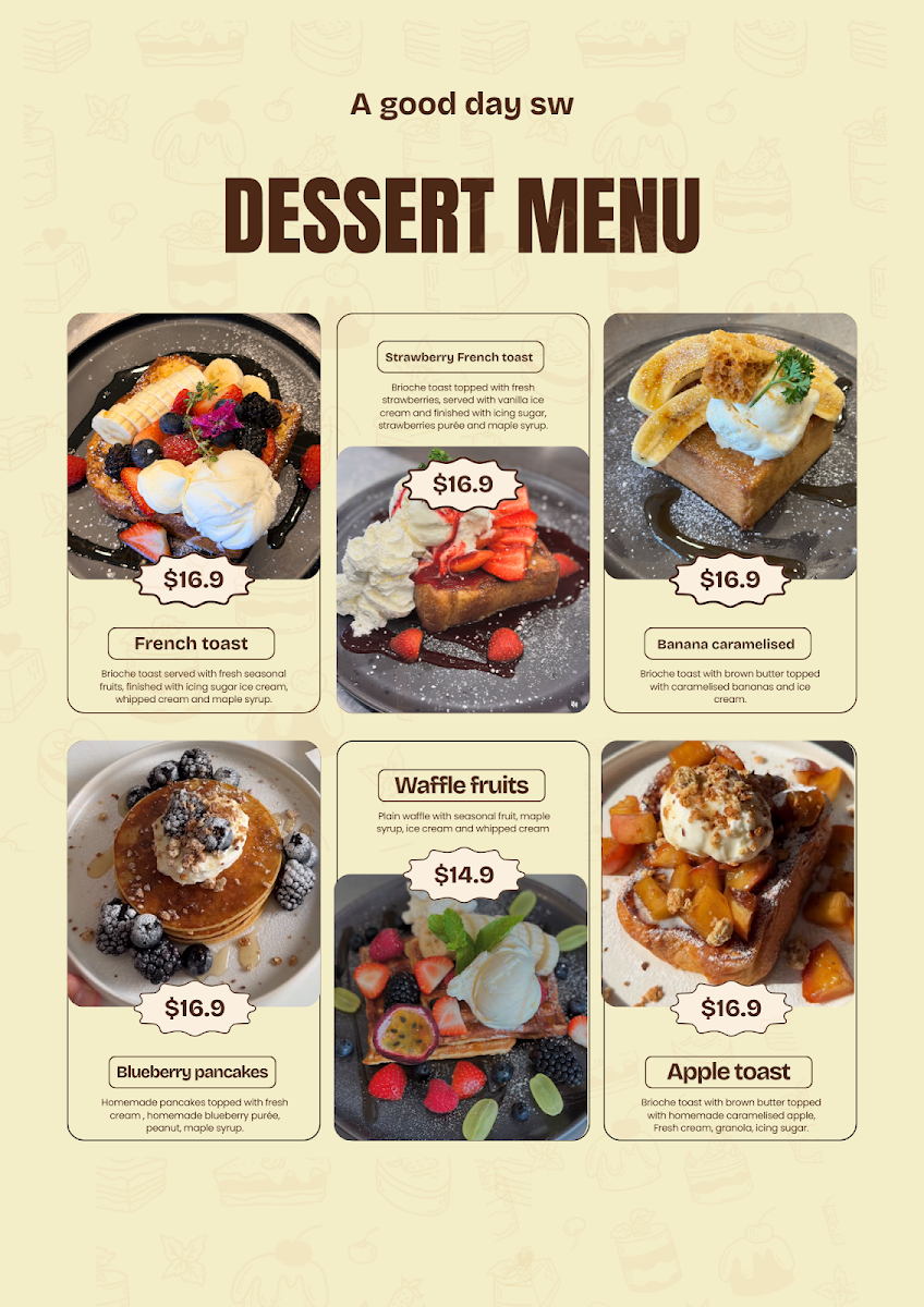 Menu, A GOOD DAY