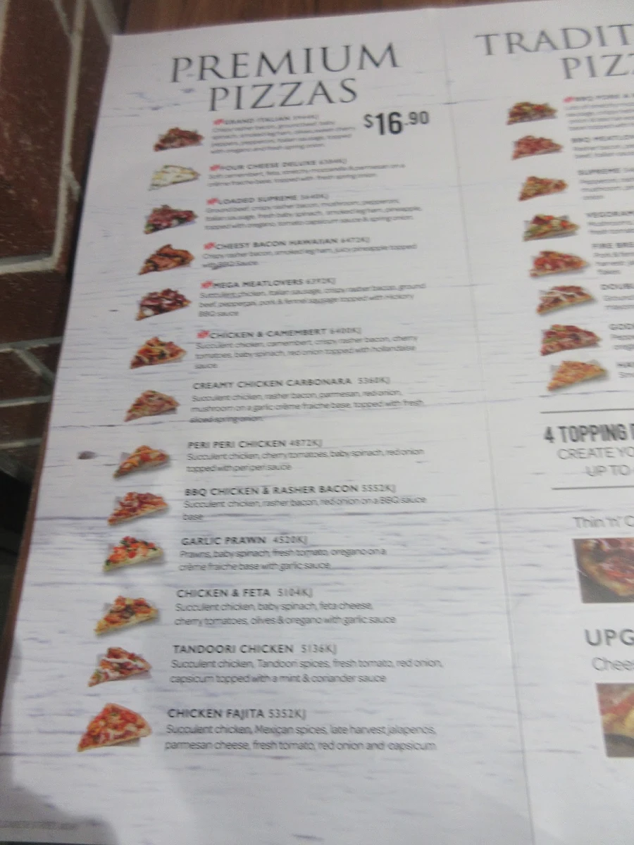 Menu, Domino's Pizza Church Street Parramatta