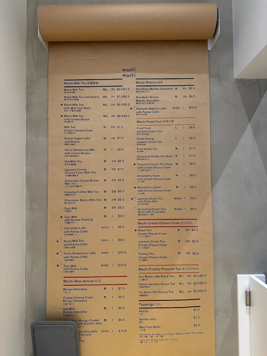 Menu, machi machi