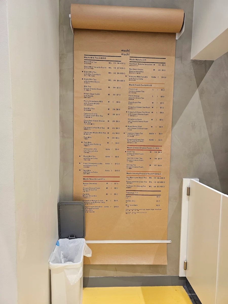 Menu, machi machi