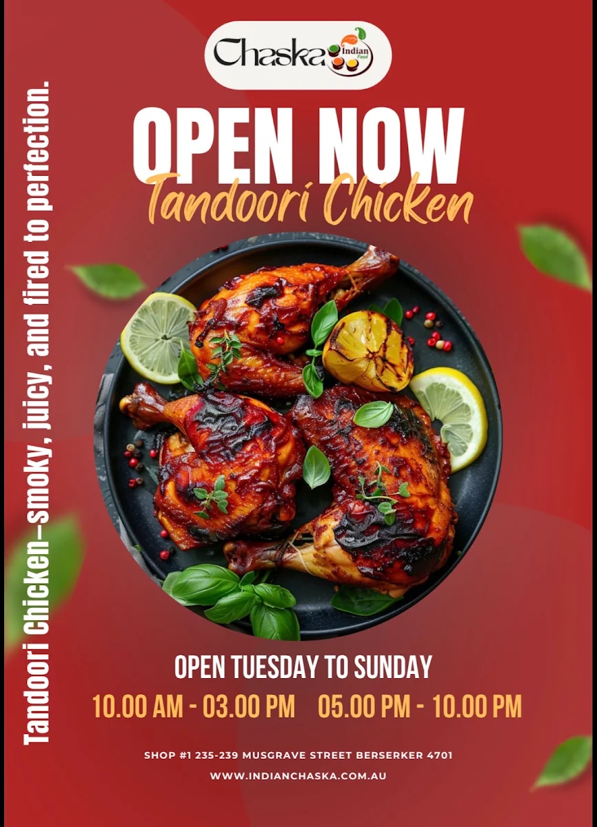 Menu, Chaska Indian Cuisine Rockhampton