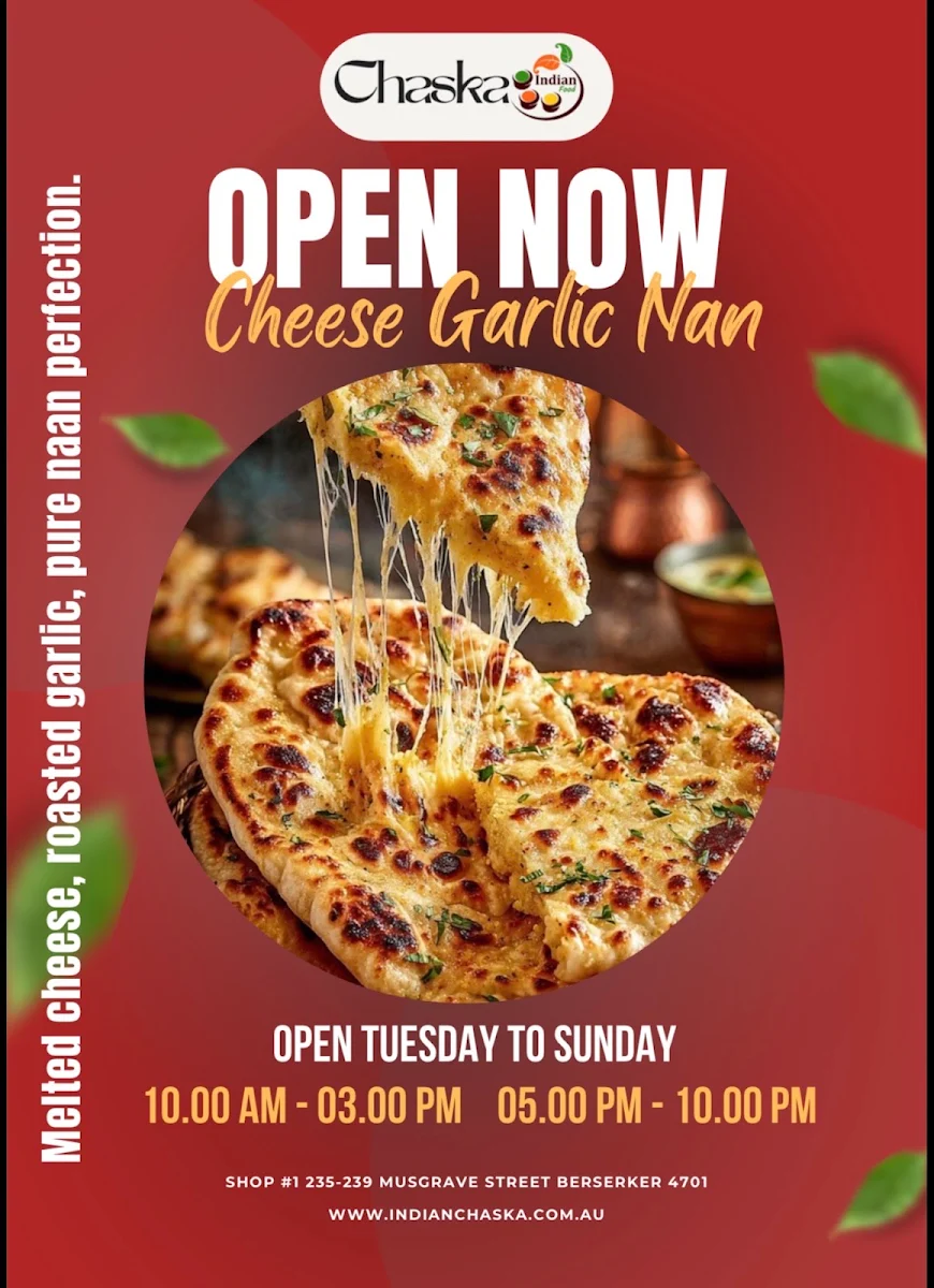 Menu, Chaska Indian Cuisine Rockhampton