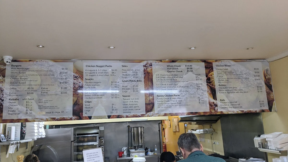 Menu, The Chook Shop Tewantin