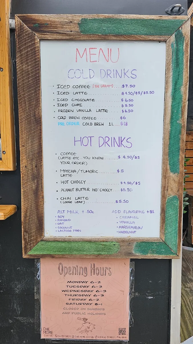 Menu, One More