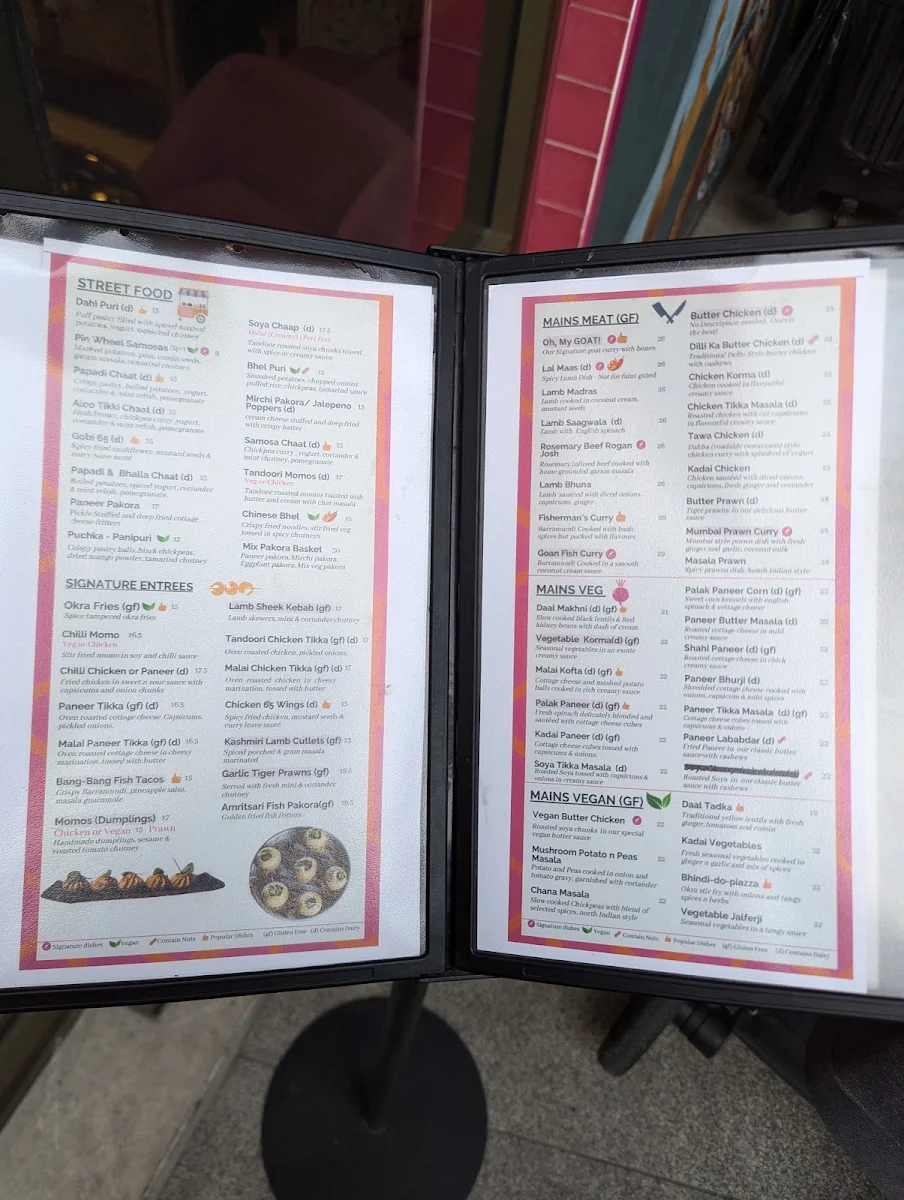 Menu, Masala Kitchen Edmondson Park