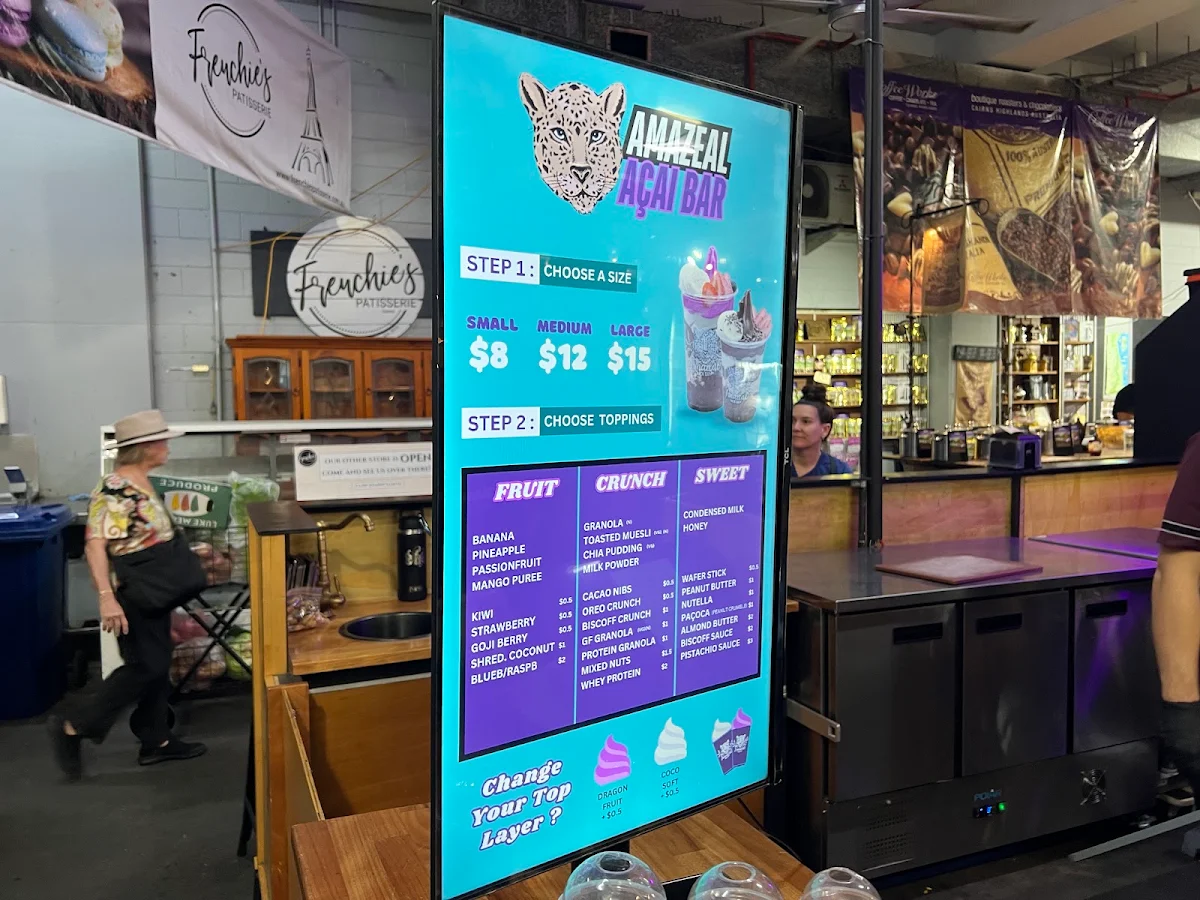 Menu, Amazeal Acai Bar