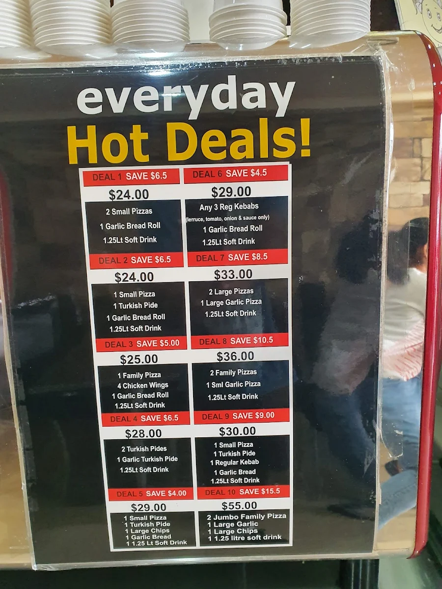 Menu, OZ Pizza & Kebabs Ermington