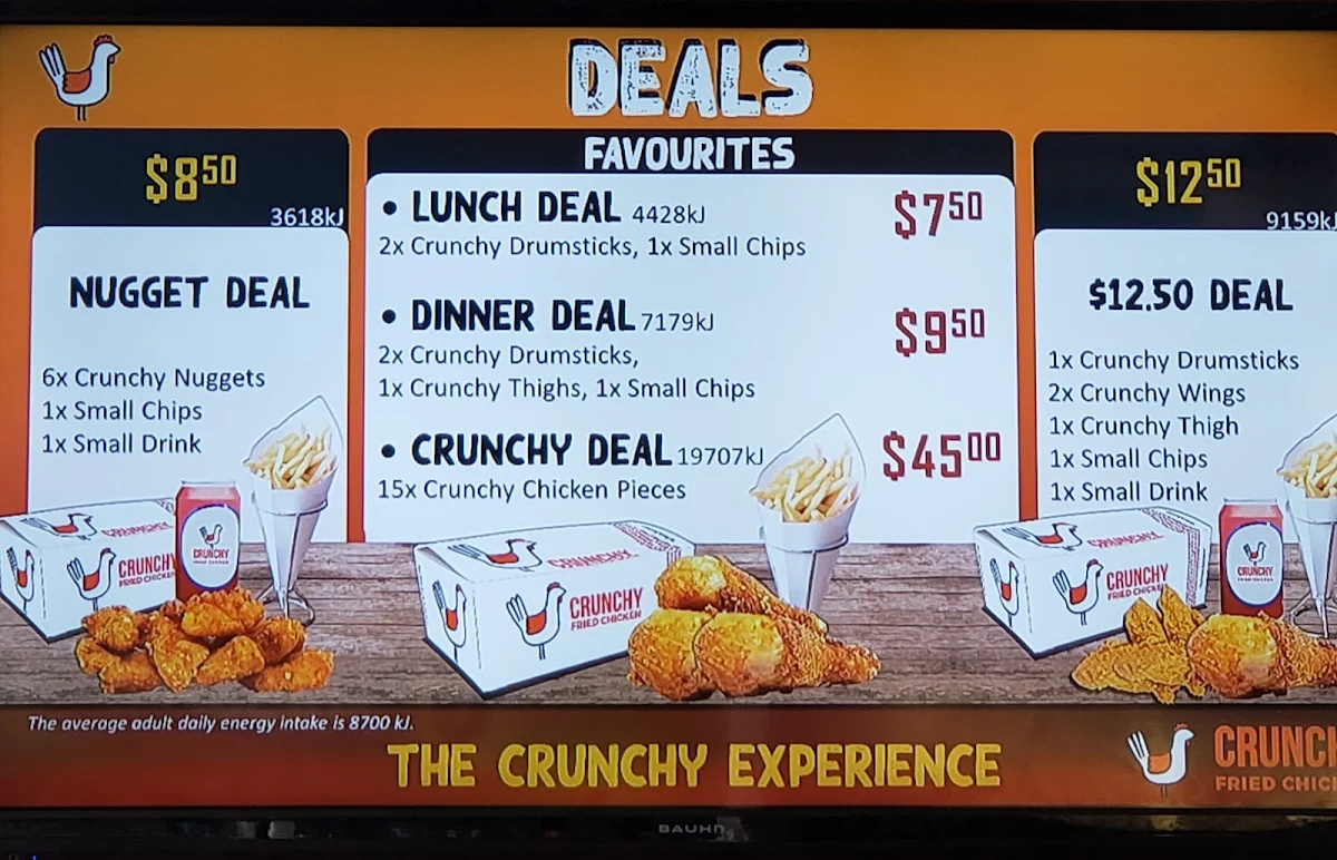 Menu, CRUNCHY FRIED CHICKEN GOODNA