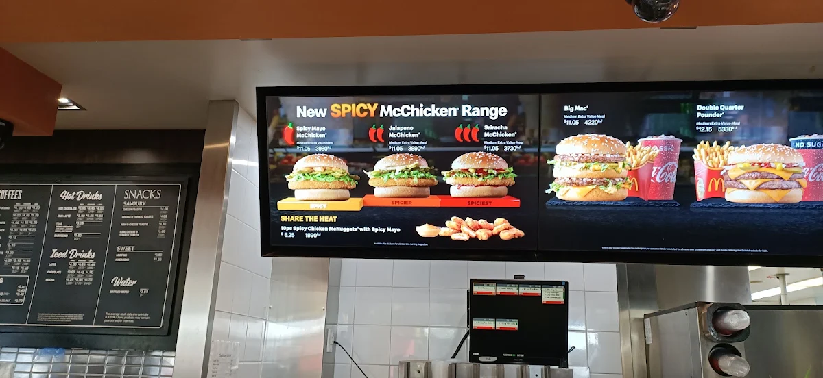 Menu, McDonald's