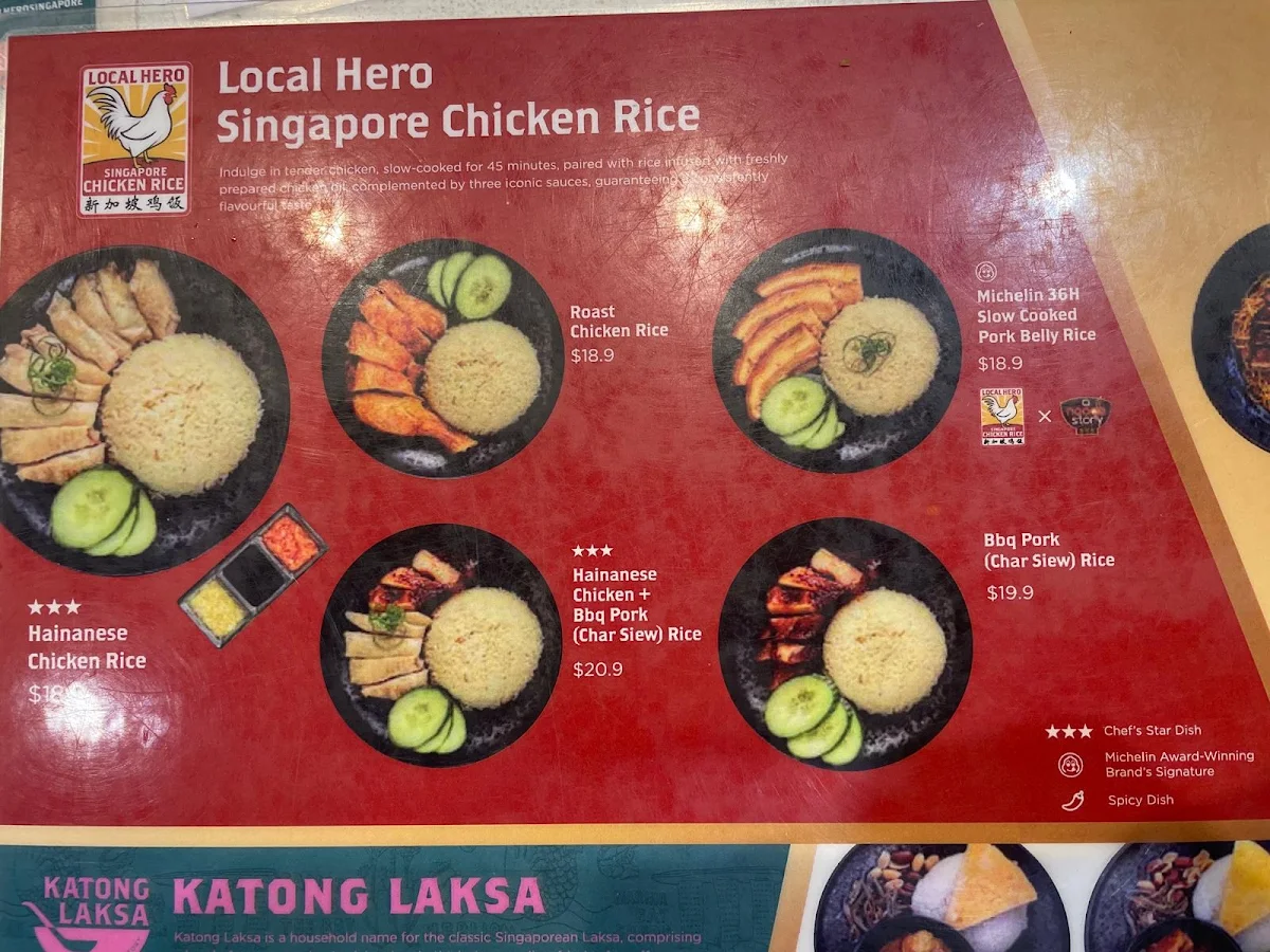 Menu, Local Hero Singapore Doncaster