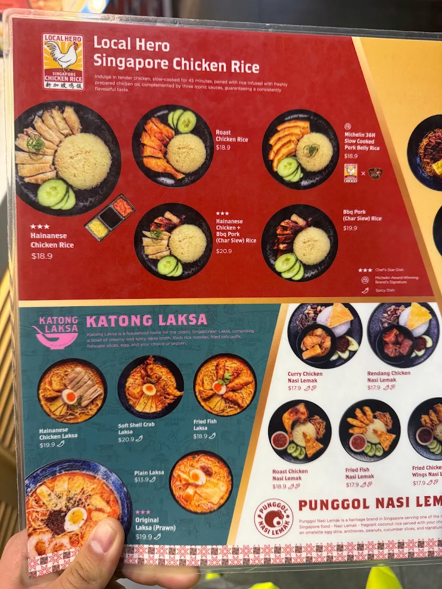 Menu, Local Hero Singapore Doncaster