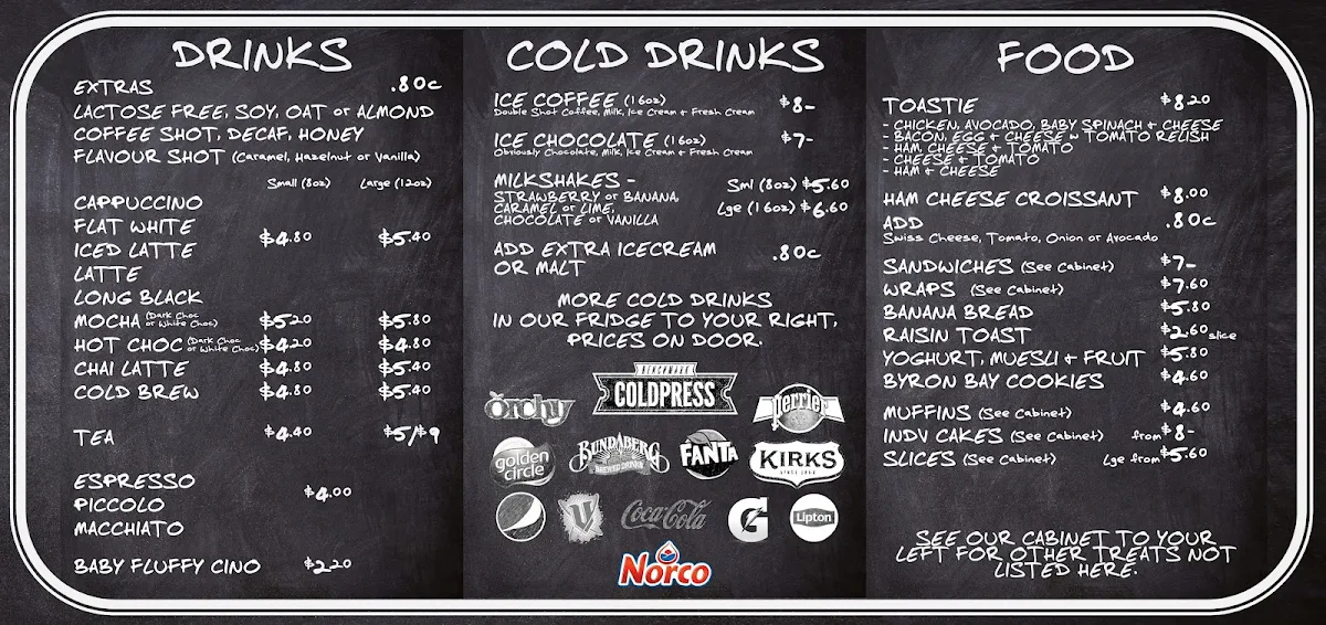 Menu, Round Table Coffee