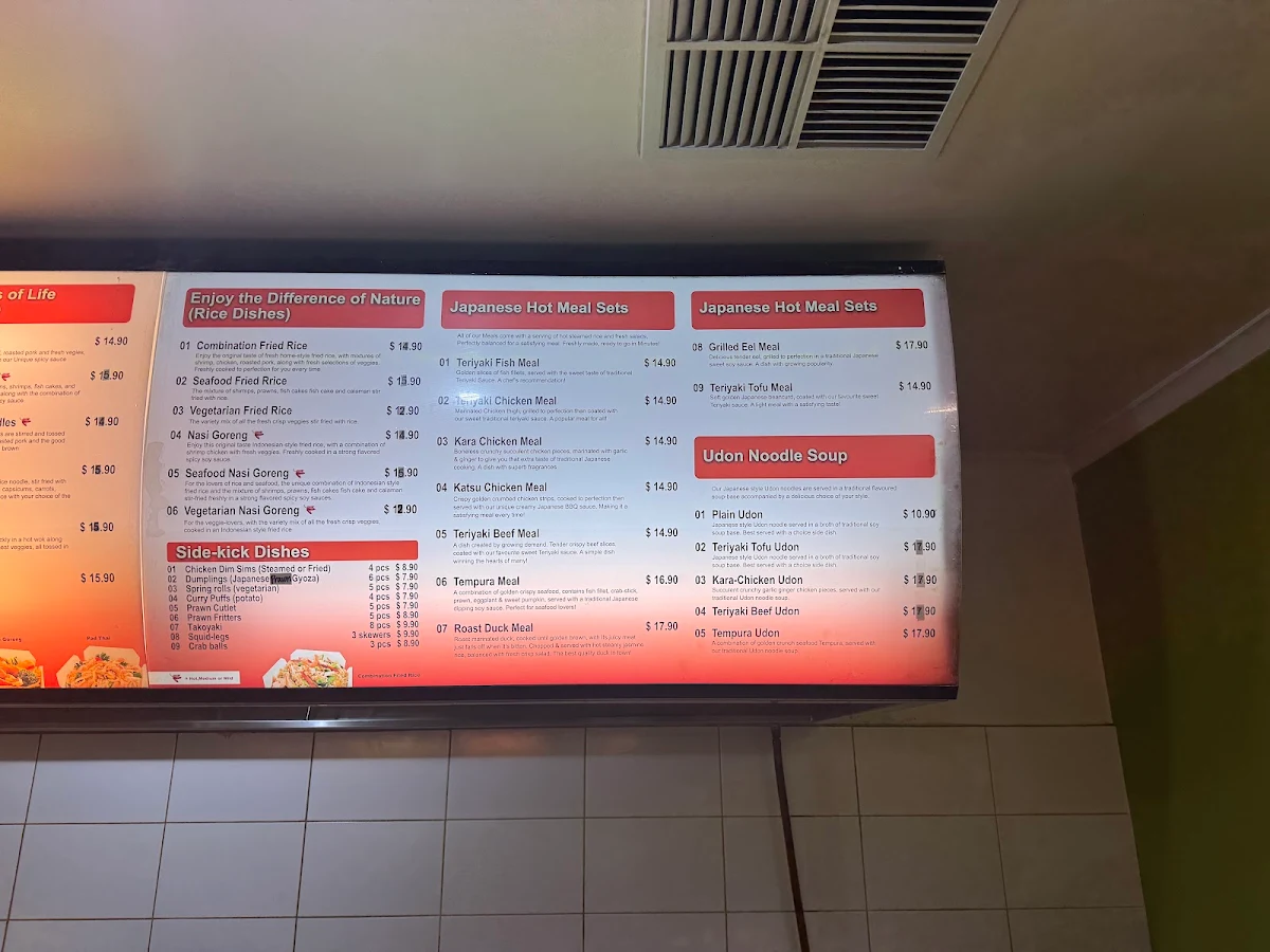 Menu, Noodler Noodles