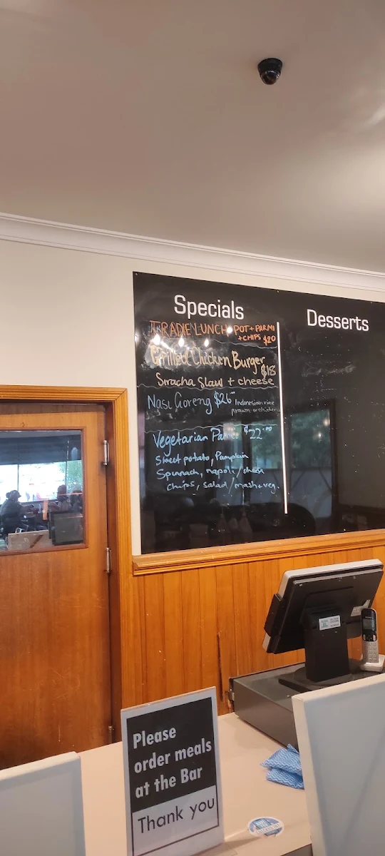 Menu, Barwon Hotel, Winchelsea