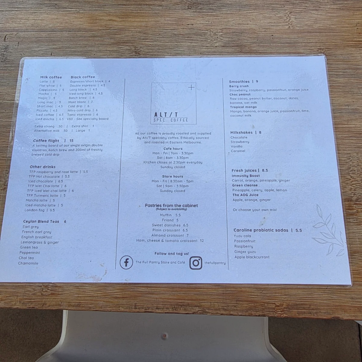Menu photo 1