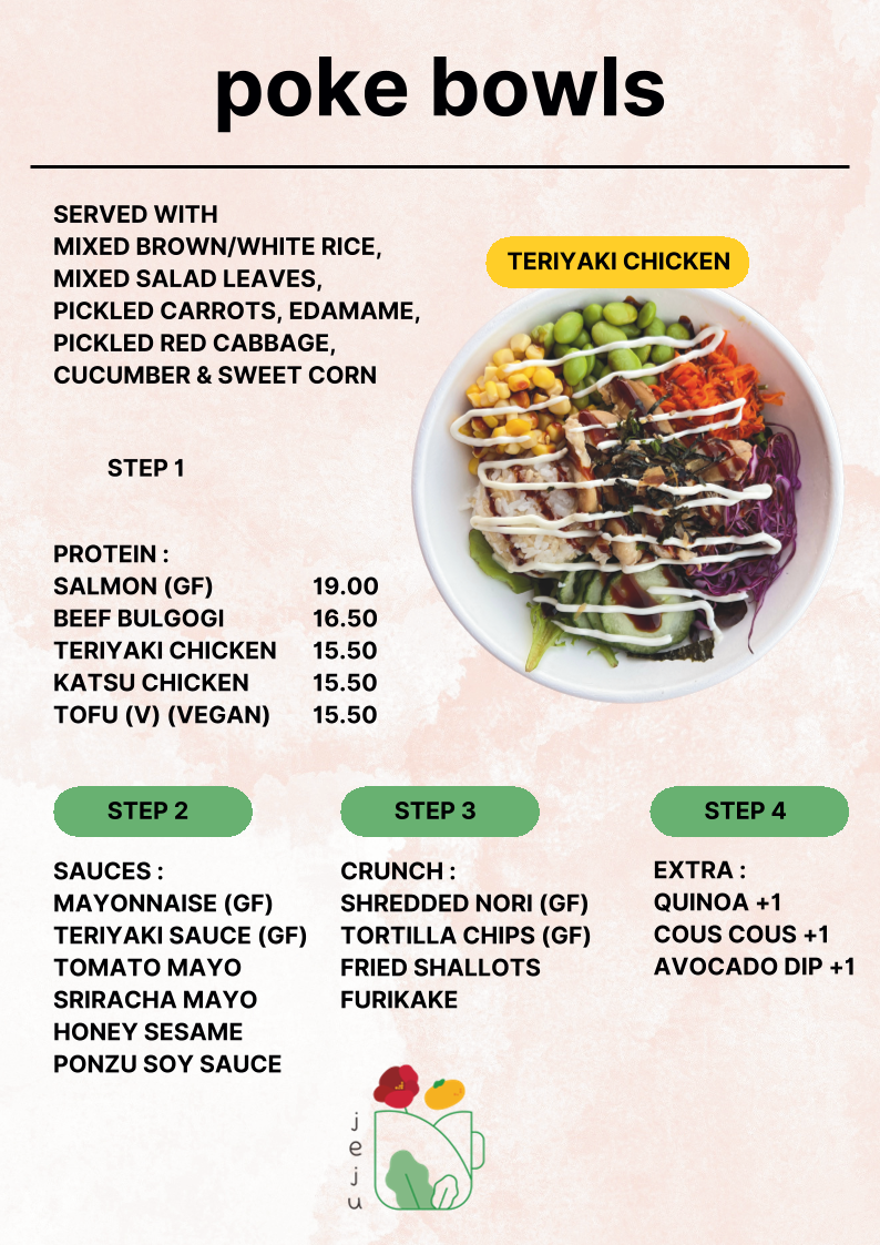 Menu, Jeju Cafe