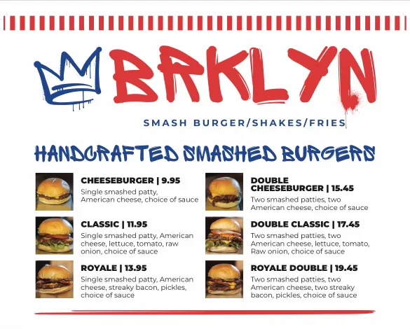 Menu, BRKLYN