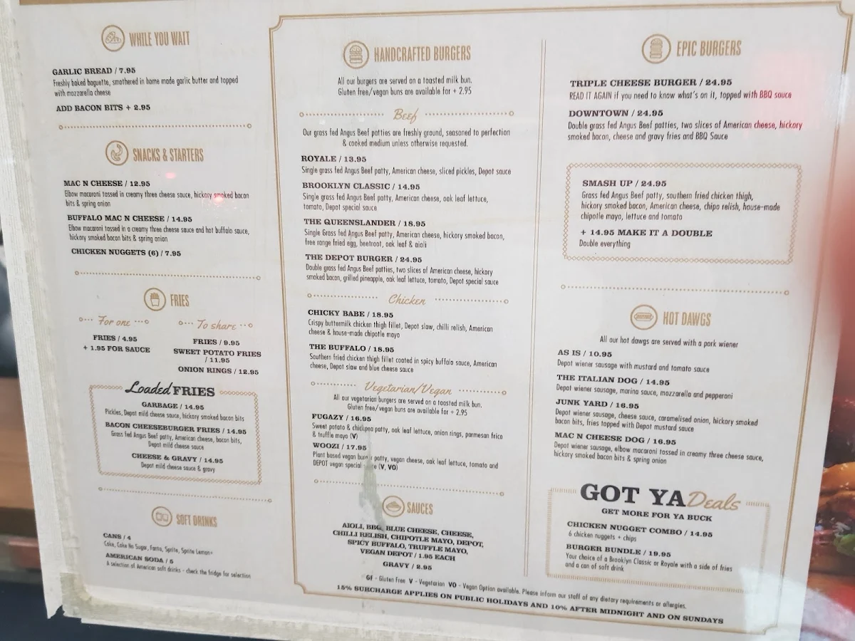 Menu, BRKLYN