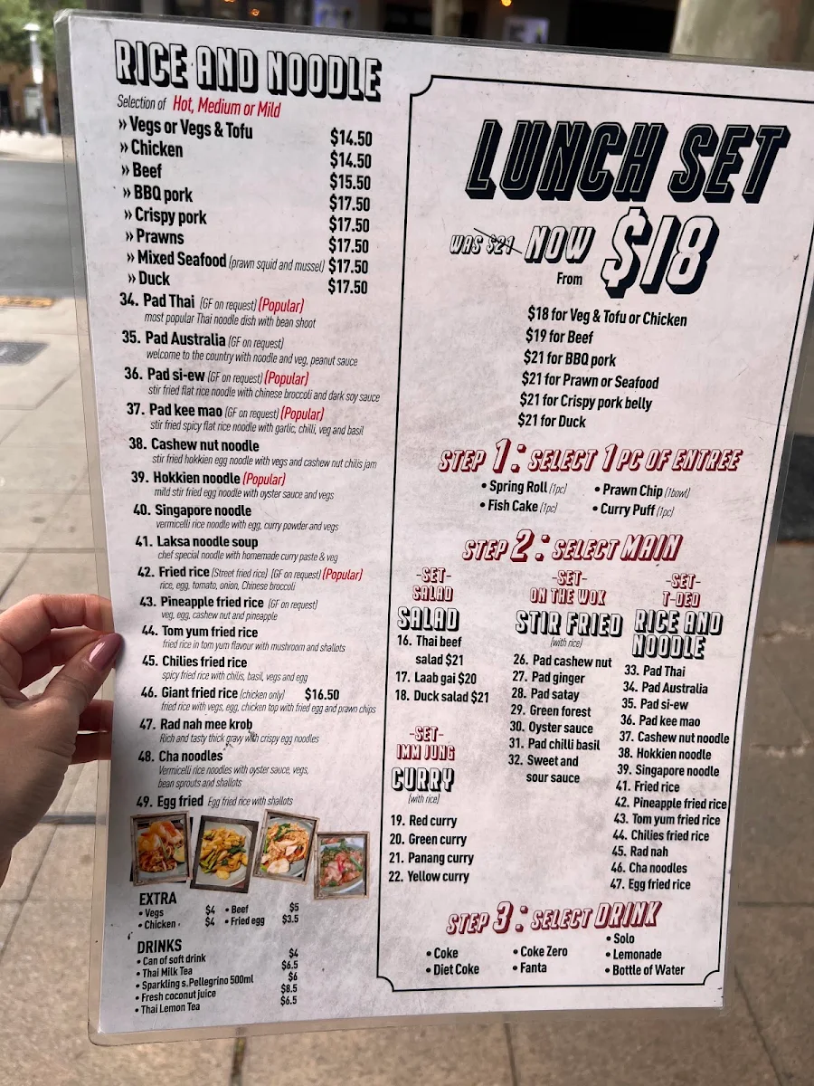 Menu, Wok Station Pyrmont