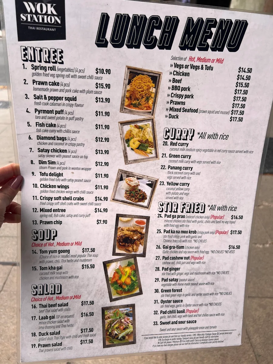 Menu, Wok Station Pyrmont