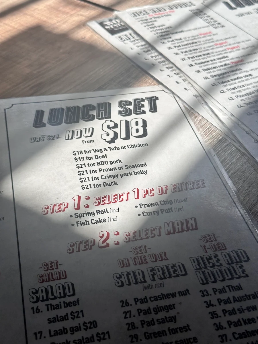 Menu, Wok Station Pyrmont