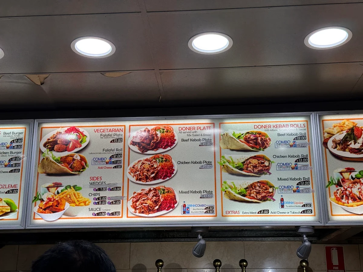 Menu, Biber Diner Merrylands