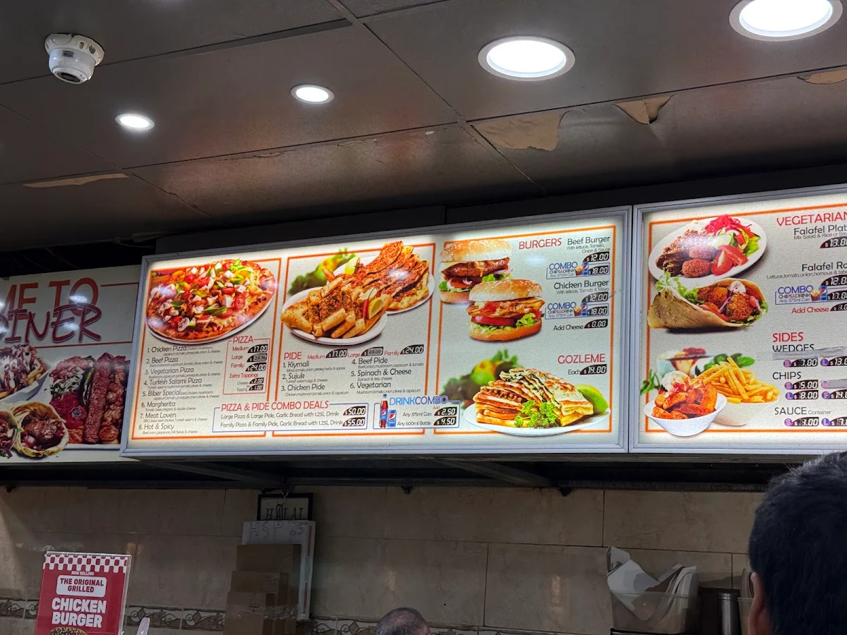 Menu, Biber Diner Merrylands