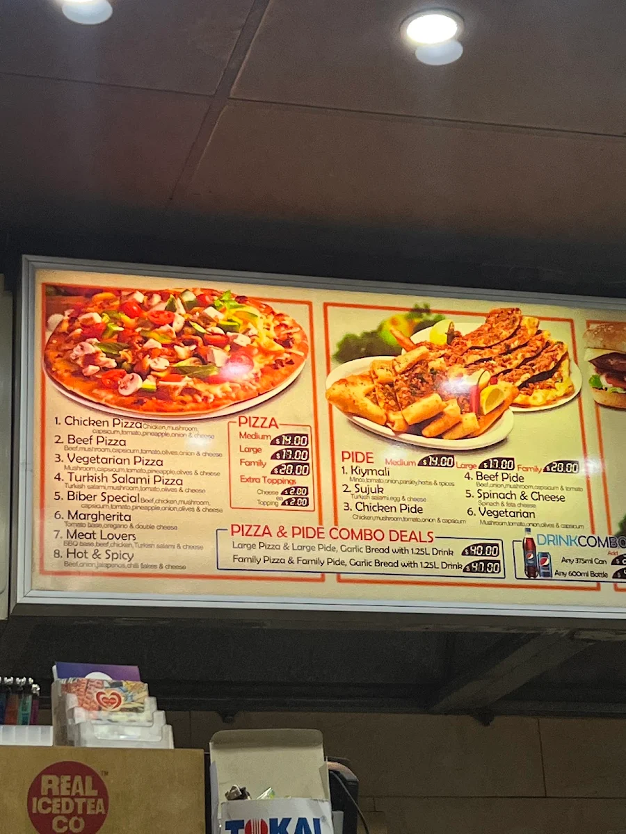 Menu, Biber Diner Merrylands