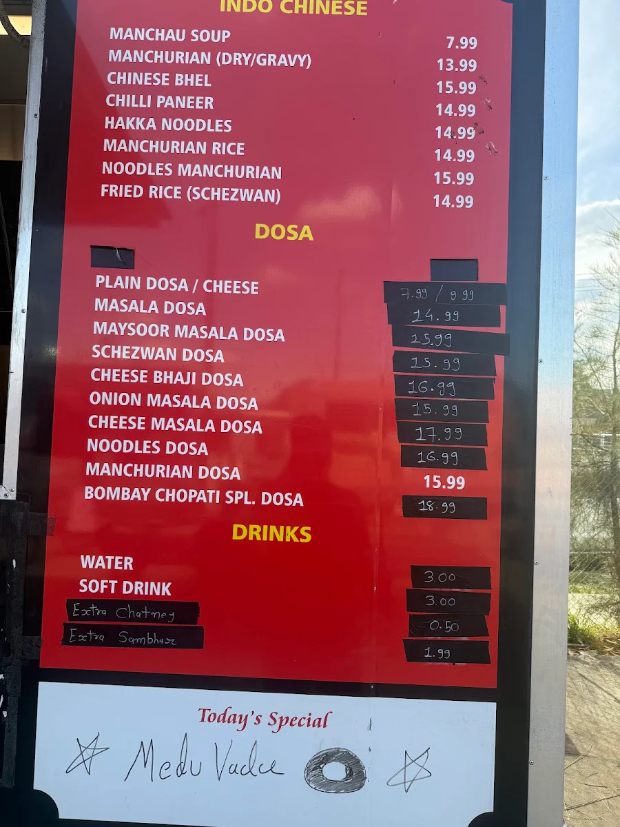 Menu, Bombay Chopati