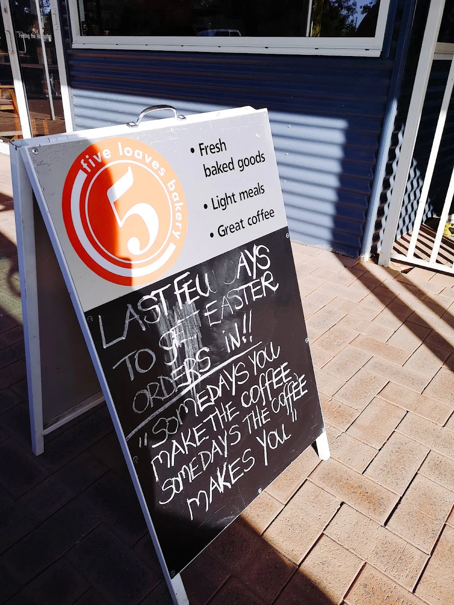 Menu, Five Loaves Bakery