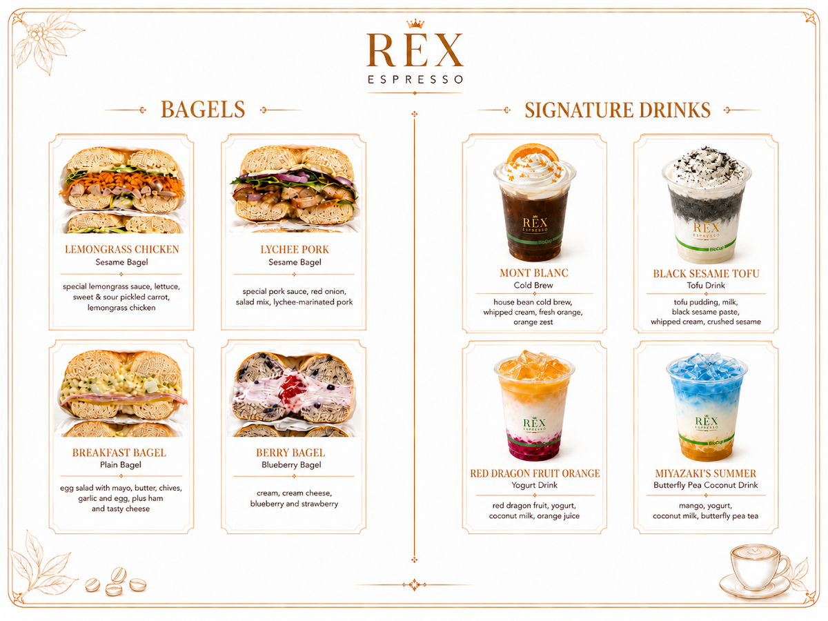 Menu, Rex Espresso