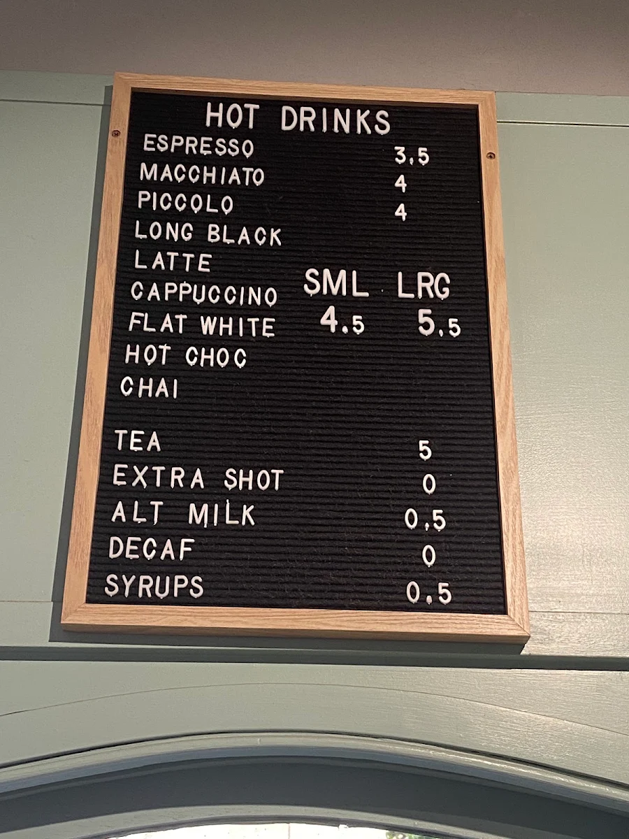 Menu, Rex Espresso