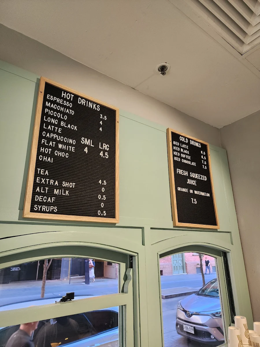 Menu, Rex Espresso